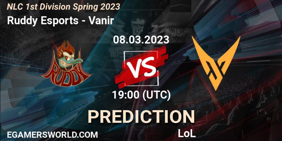 Pronósticos Ruddy Esports - Vanir. 14.02.2023 at 19:00. NLC 1st Division Spring 2023 - LoL