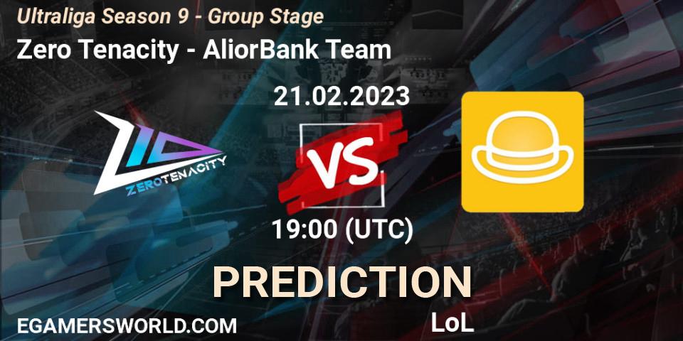 Pronósticos Zero Tenacity - AliorBank Team. 22.02.23. Ultraliga Season 9 - Group Stage - LoL