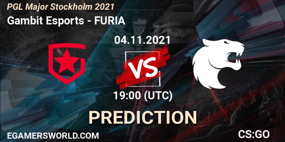 Pronósticos Gambit Esports - FURIA. 05.11.2021 at 15:30. PGL Major Stockholm 2021 - Counter-Strike (CS2)