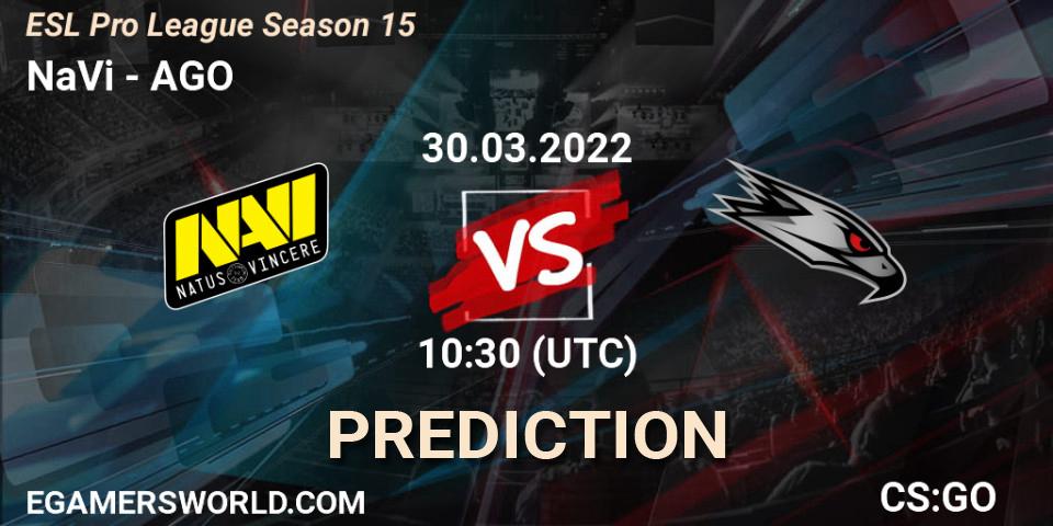 Pronósticos NaVi - AGO. 30.03.22. ESL Pro League Season 15 - CS2 (CS:GO)