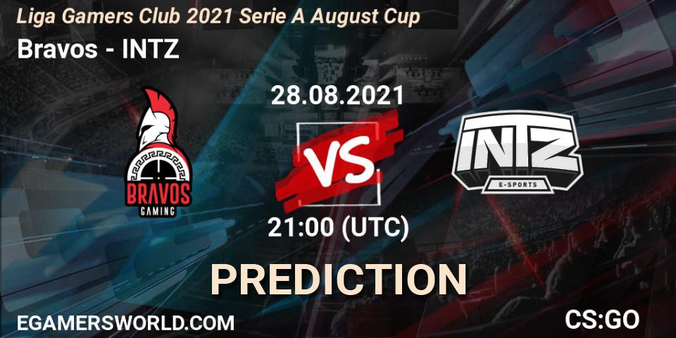 Pronósticos Bravos - INTZ. 29.08.2021 at 00:25. Liga Gamers Club 2021 Serie A August Cup - Counter-Strike (CS2)