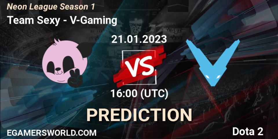 Pronósticos Team Sexy - V-Gaming. 21.01.2023 at 16:19. Neon League Season 1 - Dota 2