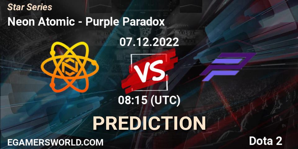 Pronósticos Neon Atomic - Purple Paradox. 07.12.22. Star Series - Dota 2