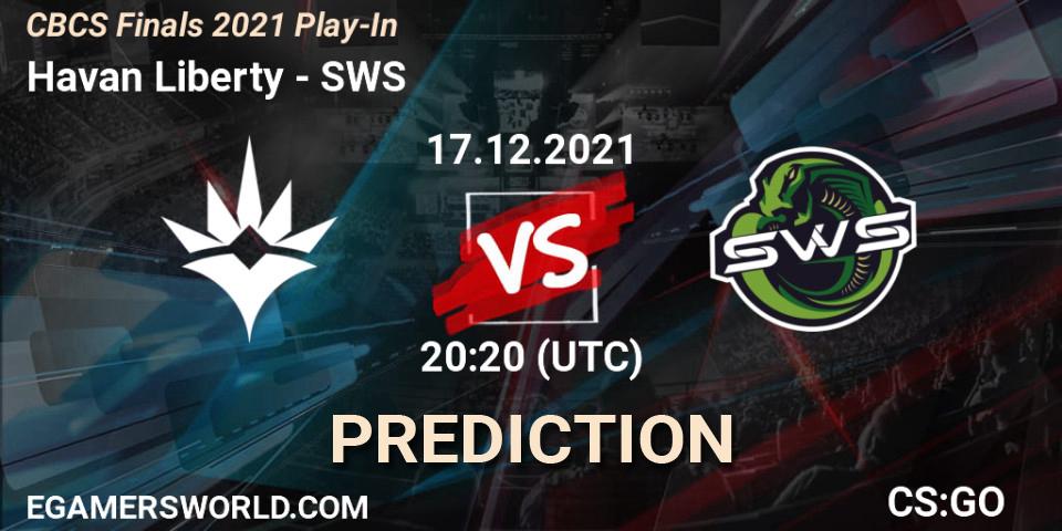 Pronósticos Havan Liberty - SWS. 17.12.2021 at 20:20. CBCS Finals 2021 Play-In - Counter-Strike (CS2)