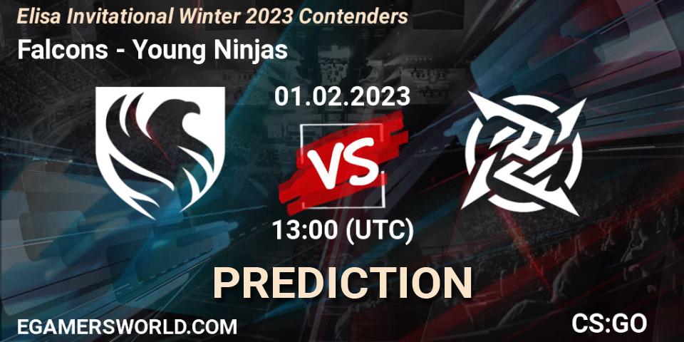 Pronósticos Falcons - Young Ninjas. 01.02.23. Elisa Invitational Winter 2023 Contenders - CS2 (CS:GO)
