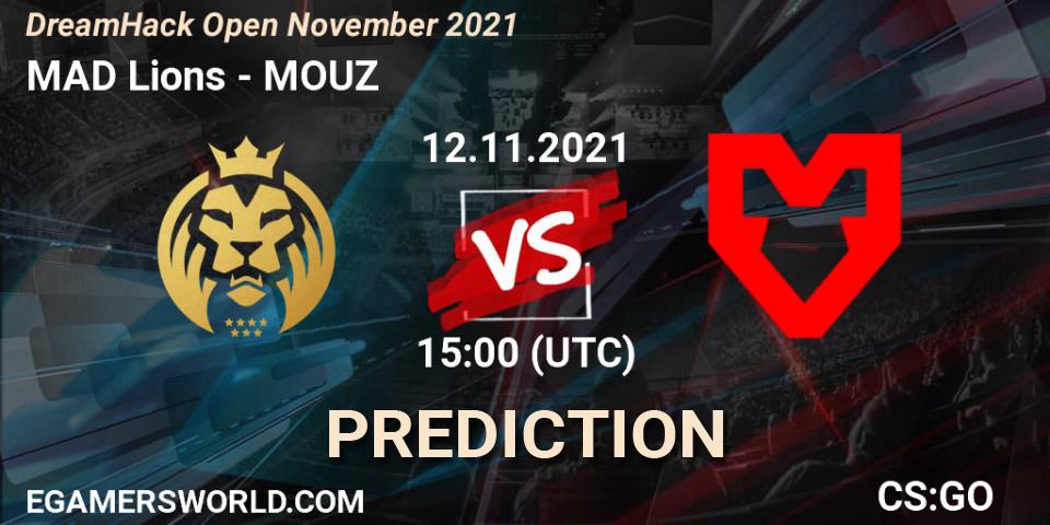 Pronósticos MAD Lions - MOUZ. 12.11.2021 at 15:00. DreamHack Open November 2021 - Counter-Strike (CS2)