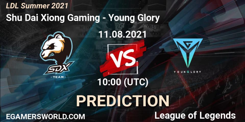 Pronósticos Shu Dai Xiong Gaming - Young Glory. 11.08.21. LDL Summer 2021 - LoL