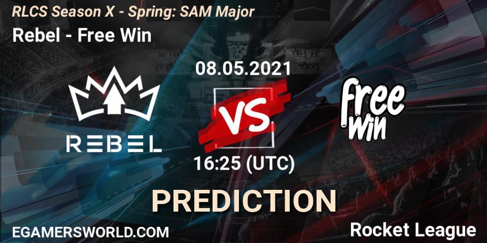 Pronósticos Rebel - Free Win. 08.05.2021 at 16:25. RLCS Season X - Spring: SAM Major - Rocket League