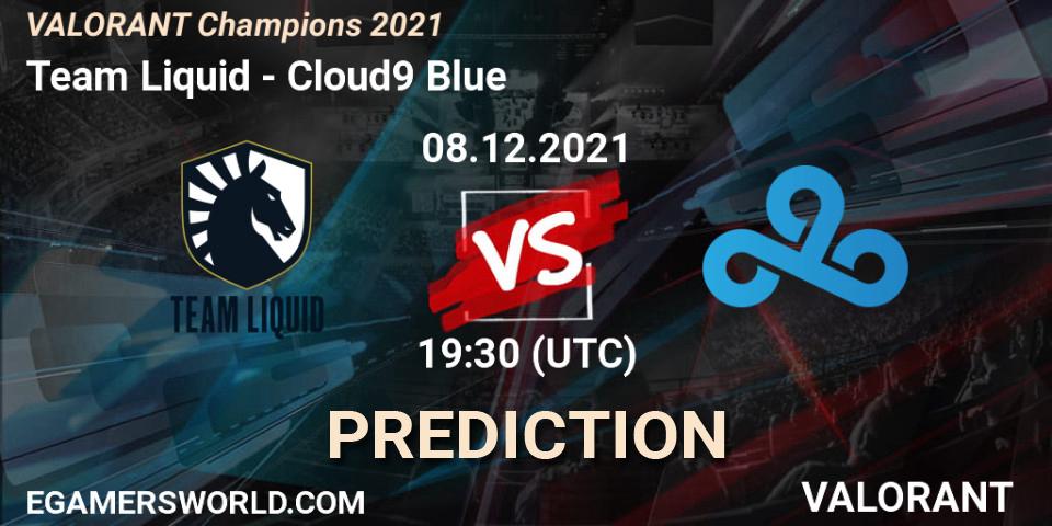 Pronósticos Team Liquid - Cloud9 Blue. 08.12.2021 at 20:00. VALORANT Champions 2021 - VALORANT