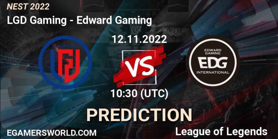 Pronósticos LGD Gaming - Edward Gaming. 12.11.22. NEST 2022 - LoL