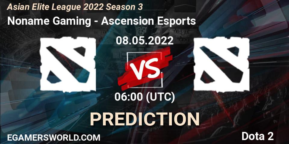 Pronósticos Noname Gaming - Ascension Esports. 08.05.2022 at 05:55. Asian Elite League 2022 Season 3 - Dota 2