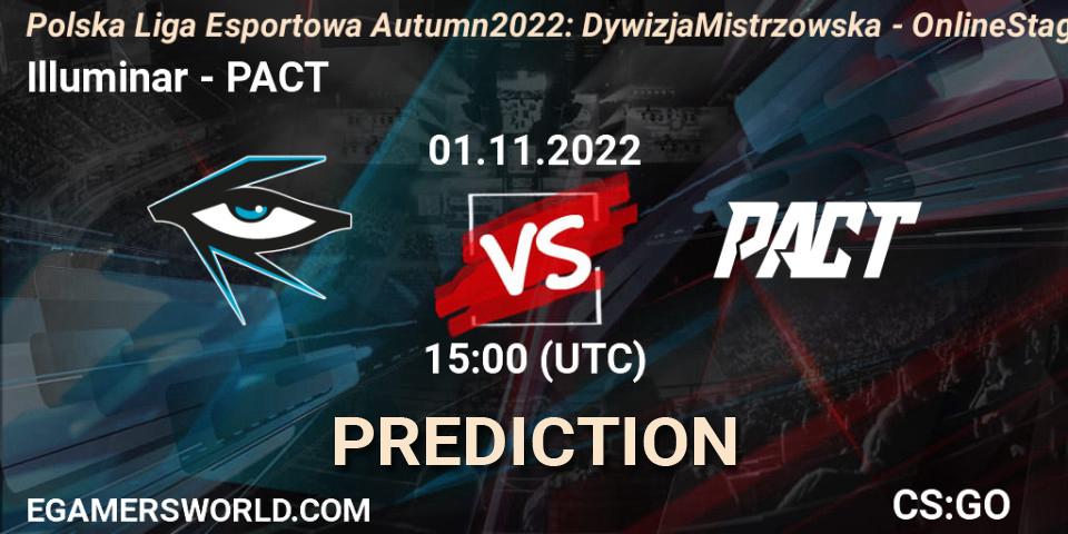 Pronósticos Illuminar - PACT. 01.11.22. Polska Liga Esportowa Autumn 2022: Dywizja Mistrzowska - Online Stage - CS2 (CS:GO)