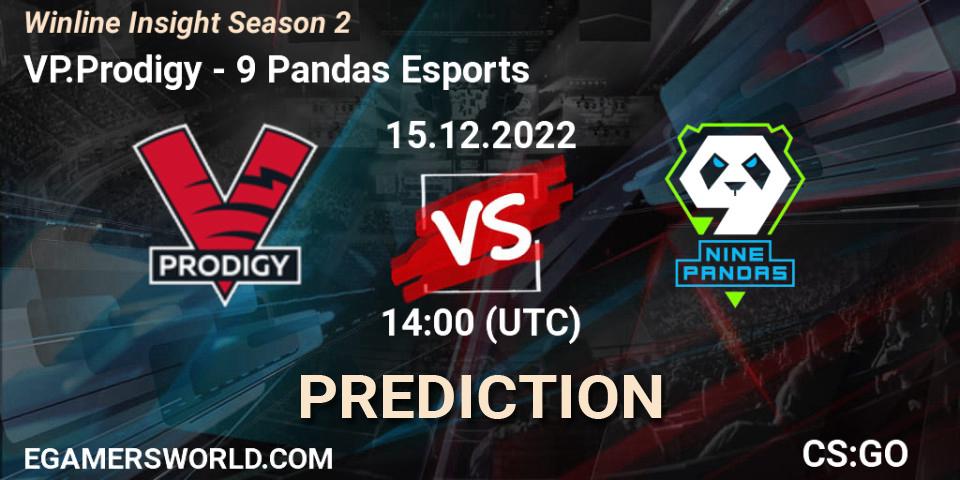 Pronósticos VP.Prodigy - 9 Pandas Esports. 15.12.2022 at 14:30. Winline Insight Season 2 - Counter-Strike (CS2)