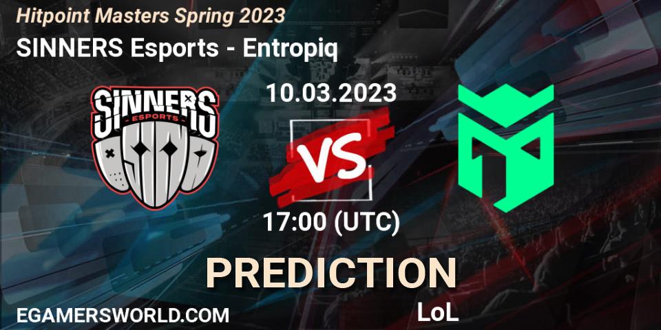 Pronósticos SINNERS Esports - Entropiq. 14.02.23. Hitpoint Masters Spring 2023 - LoL