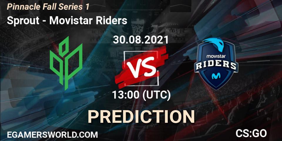 Pronósticos Sprout - Movistar Riders. 30.08.2021 at 13:20. Pinnacle Fall Series #1 - Counter-Strike (CS2)