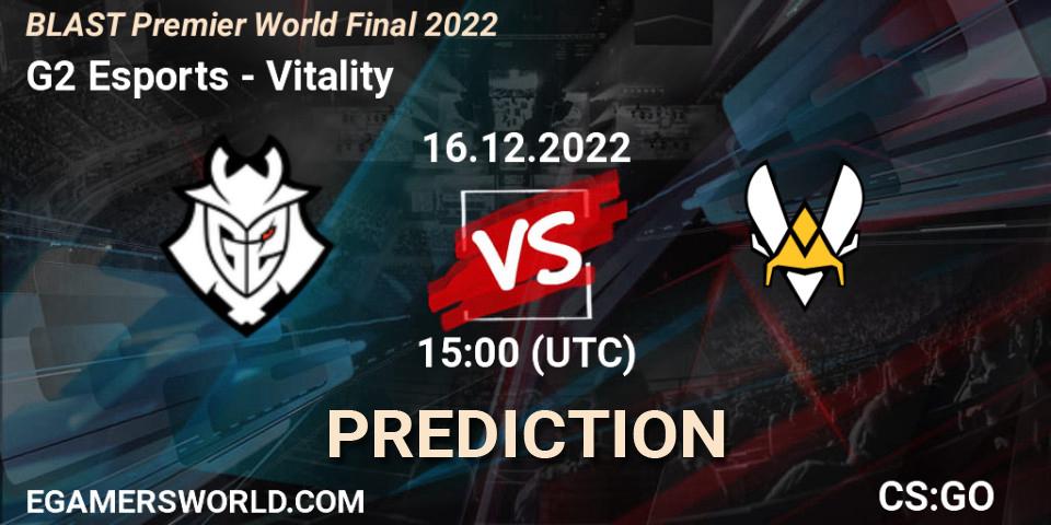 Pronósticos G2 Esports - Vitality. 16.12.22. BLAST Premier World Final 2022 - CS2 (CS:GO)