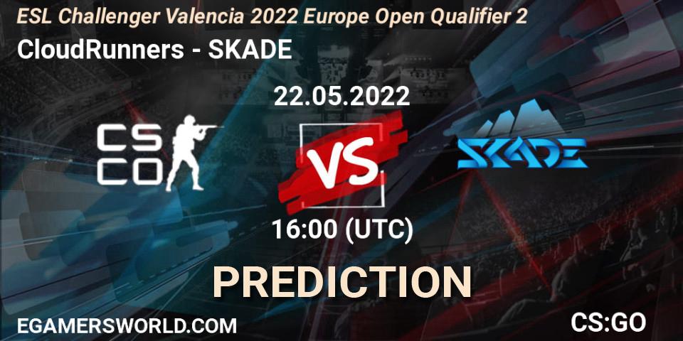 Pronósticos CloudRunners - SKADE. 22.05.2022 at 16:05. ESL Challenger Valencia 2022 Europe Open Qualifier 2 - Counter-Strike (CS2)