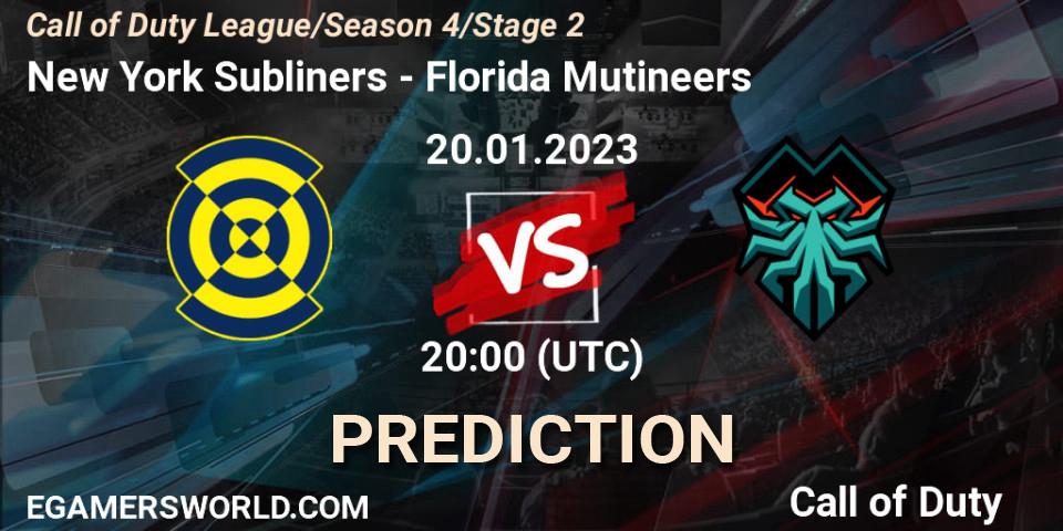 Pronósticos New York Subliners - Florida Mutineers. 20.01.23. Call of Duty League 2023: Stage 2 Major Qualifiers - Call of Duty