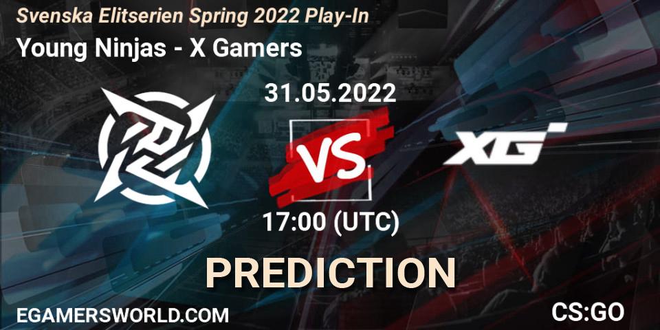 Pronósticos Young Ninjas - X Gamers. 31.05.22. Svenska Elitserien Spring 2022 Play-In - CS2 (CS:GO)