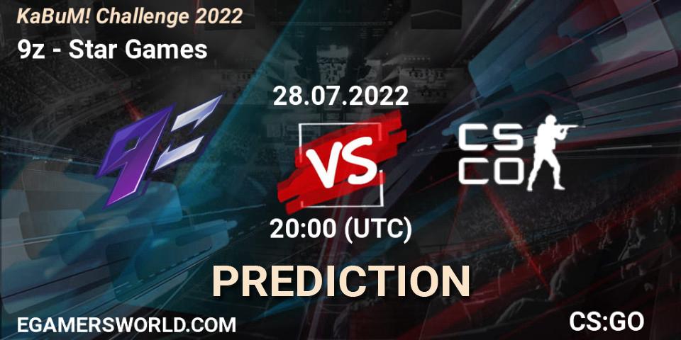Pronósticos 9z - Star Games. 28.07.2022 at 20:00. KaBuM! Challenge 2022 - Counter-Strike (CS2)