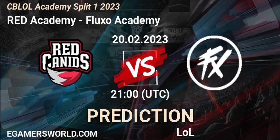 Pronósticos RED Academy - Fluxo Academy. 20.02.2023 at 21:00. CBLOL Academy Split 1 2023 - LoL