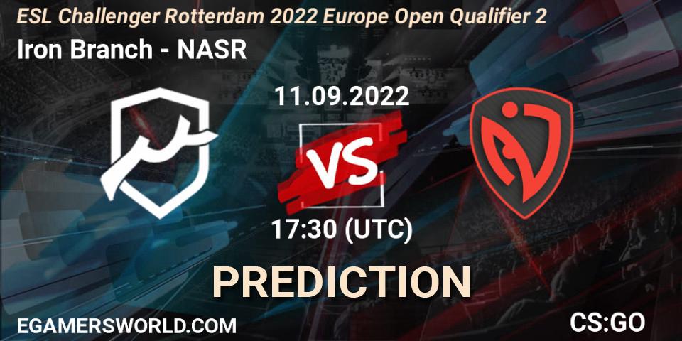 Pronósticos Iron Branch - NASR. 11.09.22. ESL Challenger Rotterdam 2022 Europe Open Qualifier 2 - CS2 (CS:GO)