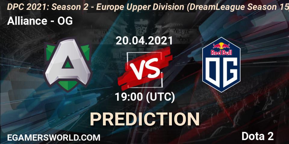 Pronósticos Alliance - OG. 20.04.2021 at 19:22. DPC 2021: Season 2 - Europe Upper Division (DreamLeague Season 15) - Dota 2