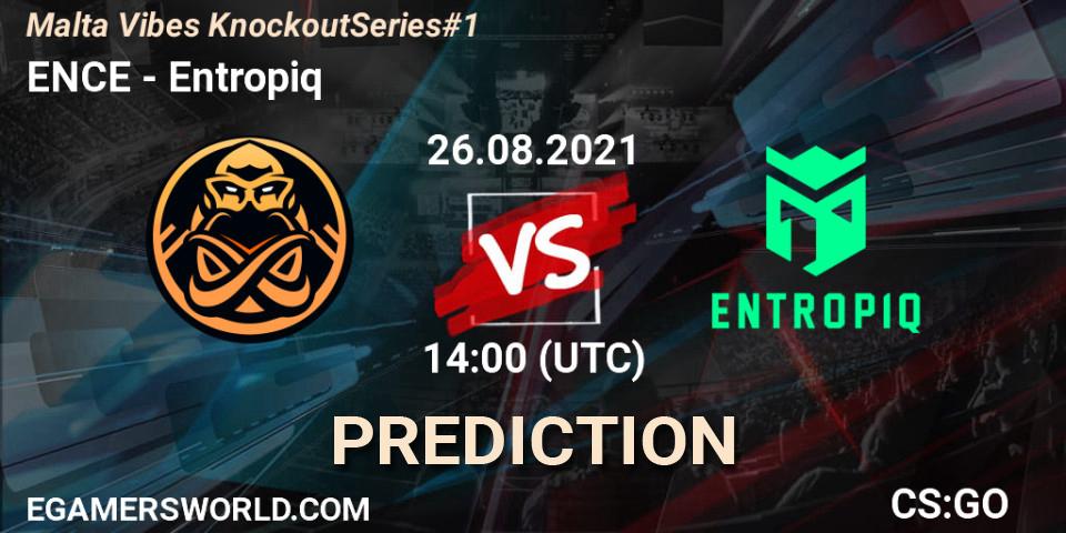 Pronósticos ENCE - Entropiq. 26.08.2021 at 14:00. Malta Vibes Knockout Series #1 - Counter-Strike (CS2)