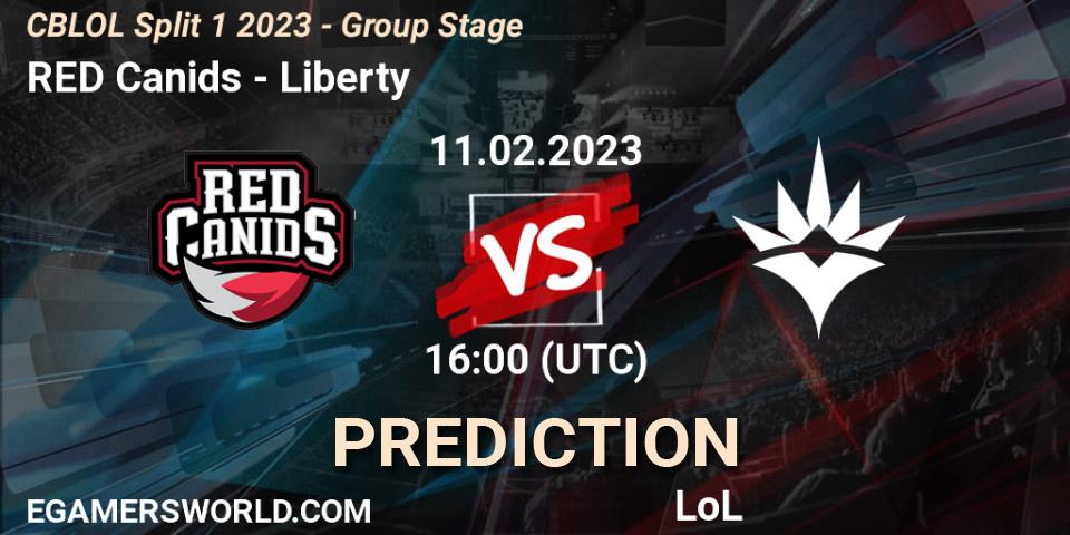 Pronósticos RED Canids - Liberty. 11.02.2023 at 16:00. CBLOL Split 1 2023 - Group Stage - LoL