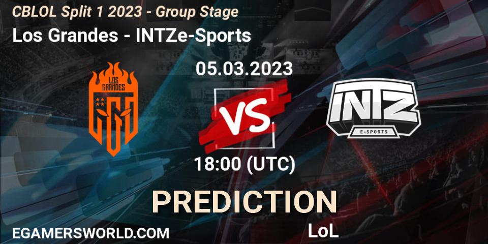 Pronósticos Los Grandes - INTZ e-Sports. 05.03.2023 at 18:00. CBLOL Split 1 2023 - Group Stage - LoL