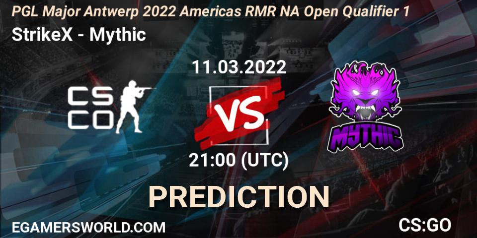 Pronósticos StrikeX - Mythic. 11.03.2022 at 21:05. PGL Major Antwerp 2022 Americas RMR NA Open Qualifier 1 - Counter-Strike (CS2)