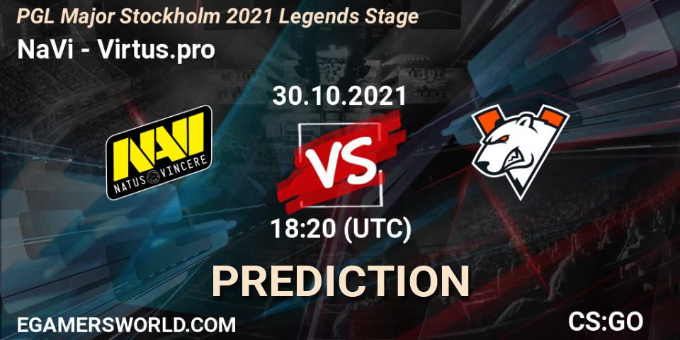 Pronósticos NaVi - Virtus.pro. 30.10.21. PGL Major Stockholm 2021 Legends Stage - CS2 (CS:GO)