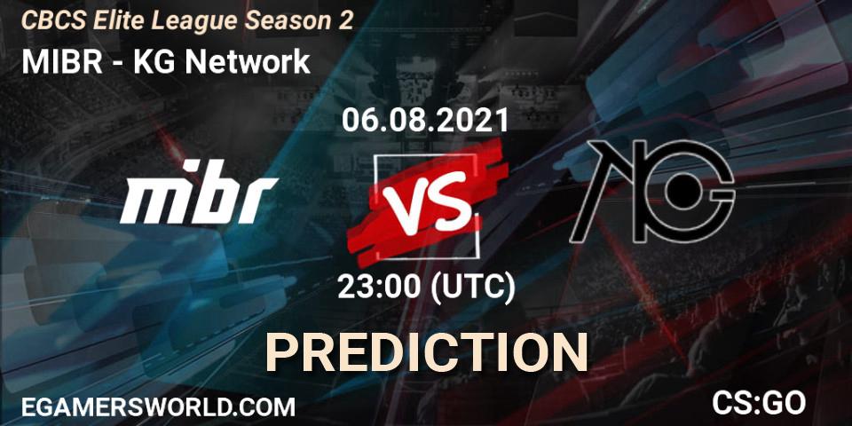 Pronósticos MIBR - KG Network. 06.08.2021 at 22:35. CBCS Elite League Season 2 - Counter-Strike (CS2)