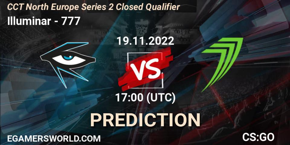 Pronósticos Illuminar - 777. 19.11.2022 at 17:00. CCT North Europe Series 2 Closed Qualifier - Counter-Strike (CS2)