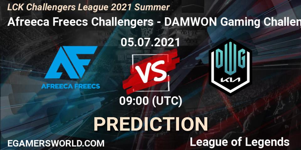Pronósticos Afreeca Freecs Challengers - DAMWON Gaming Challengers. 05.07.2021 at 09:00. LCK Challengers League 2021 Summer - LoL