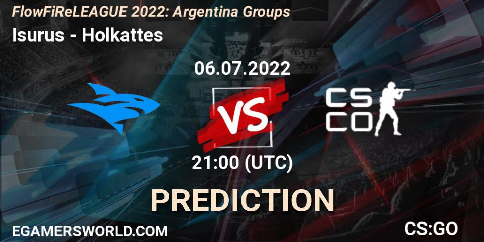 Pronósticos Isurus - Holkattes. 06.07.22. FlowFiReLEAGUE 2022: Argentina Groups - CS2 (CS:GO)