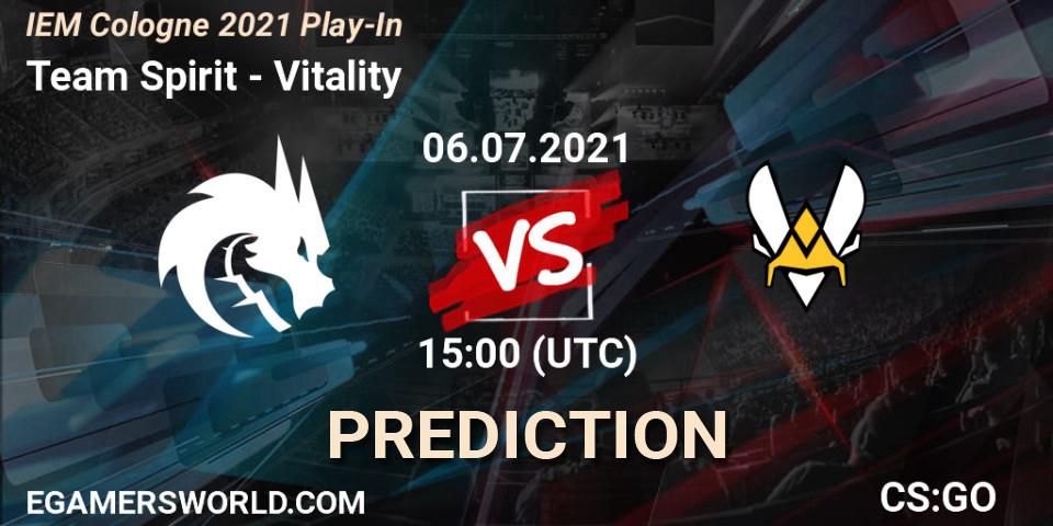 Pronósticos Team Spirit - Vitality. 06.07.21. IEM Cologne 2021 Play-In - CS2 (CS:GO)