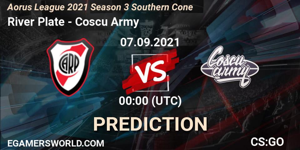 Pronósticos River Plate - Coscu Army. 07.09.21. Aorus League 2021 Season 3 Southern Cone - CS2 (CS:GO)