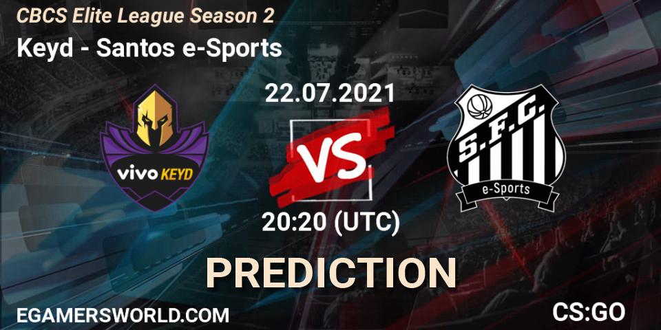 Pronósticos Keyd - Santos e-Sports. 22.07.21. CBCS Elite League Season 2 - CS2 (CS:GO)