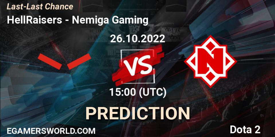 Pronósticos HellRaisers - Nemiga Gaming. 26.10.22. Last-Last Chance - Dota 2