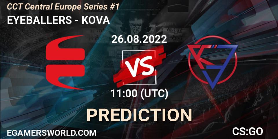 Pronósticos EYEBALLERS - KOVA. 26.08.2022 at 11:00. CCT Central Europe Series #1 - Counter-Strike (CS2)