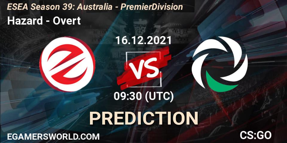 Pronósticos Hazard - Overt. 16.12.21. ESEA Season 39: Australia - Premier Division - CS2 (CS:GO)
