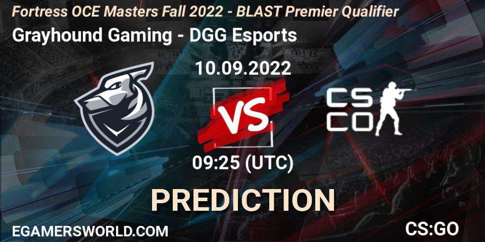 Pronósticos Grayhound Gaming - DGG Esports. 10.09.22. Fortress OCE Masters Fall 2022 - BLAST Premier Qualifier - CS2 (CS:GO)