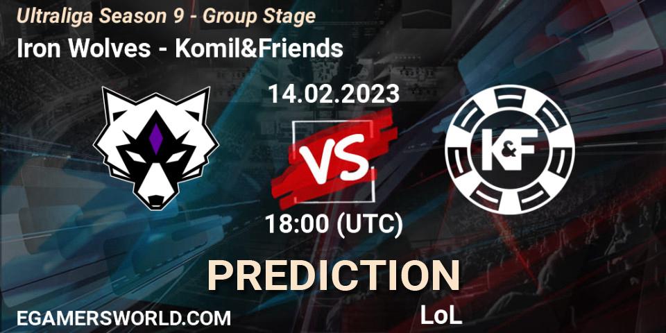 Pronósticos Iron Wolves - Komil&Friends. 14.02.23. Ultraliga Season 9 - Group Stage - LoL