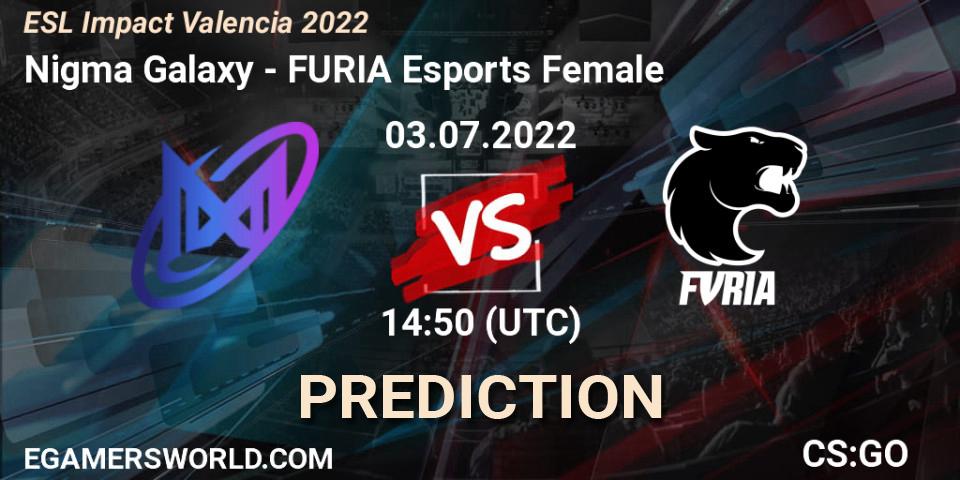 Pronósticos Galaxy Racer Female - FURIA Esports Female. 03.07.2022 at 14:50. ESL Impact Valencia 2022 - Counter-Strike (CS2)