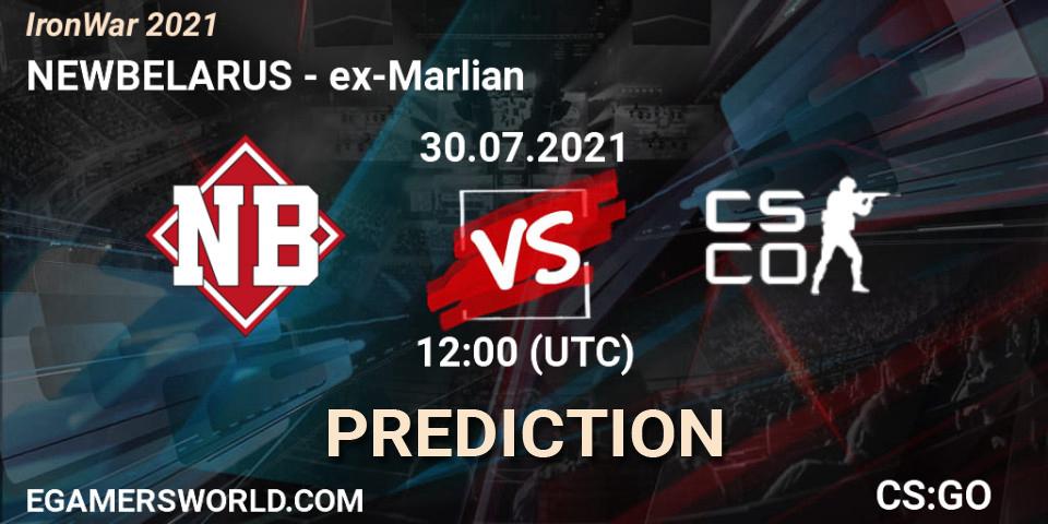 Pronósticos NEWBELARUS - ex-Marlian. 30.07.2021 at 12:30. IronWar - Counter-Strike (CS2)