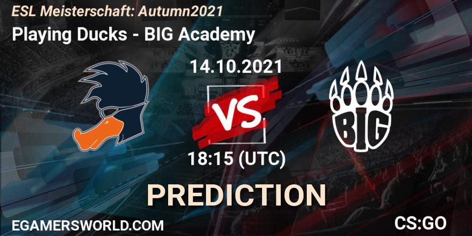 Pronósticos Playing Ducks - BIG Academy. 14.10.21. ESL Meisterschaft: Autumn 2021 - CS2 (CS:GO)