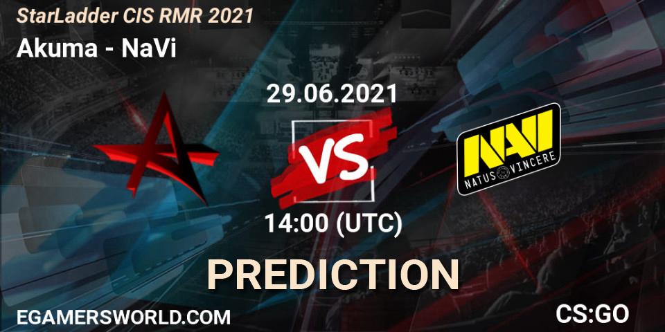 Pronósticos Akuma - NaVi. 29.06.2021 at 14:00. StarLadder CIS RMR 2021 - Counter-Strike (CS2)