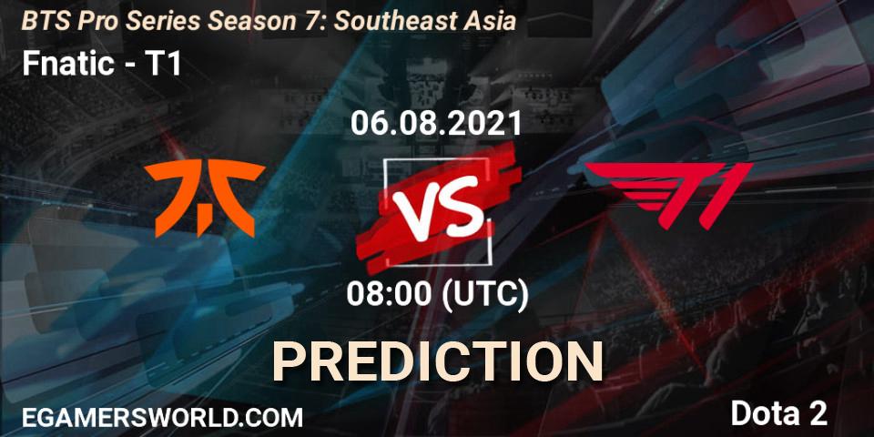 Pronósticos Fnatic - T1. 06.08.2021 at 08:02. BTS Pro Series Season 7: Southeast Asia - Dota 2