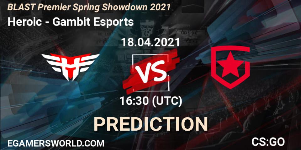 Pronósticos Heroic - Gambit Esports. 18.04.21. BLAST Premier Spring Showdown 2021 - CS2 (CS:GO)